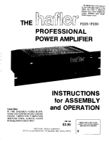Hafler P225-P230 - Owners Manual